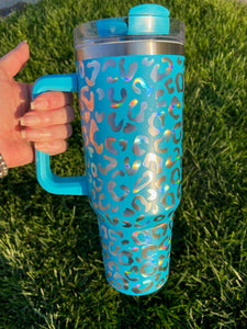 Halographic Leopard Tumblers