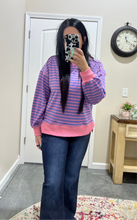 Load image into Gallery viewer, Purple/Pink Stripe Pullover
