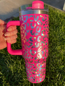 Halographic Leopard Tumblers