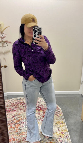 Purple Tooled Pullover