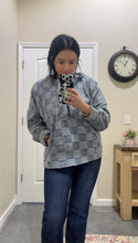 Load image into Gallery viewer, Denim Checkered Pullover