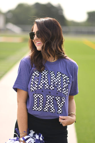 Purple Checkered Game Day