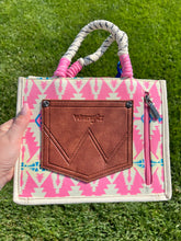Load image into Gallery viewer, Pink Aztec Wrangler Tote