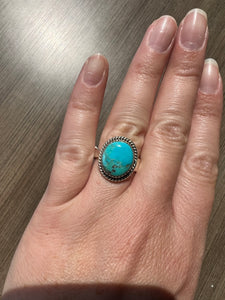 Turquoise Stone Rope Ring