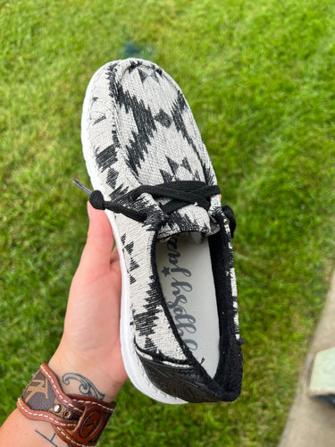 Black Summer Aztec Shoes
