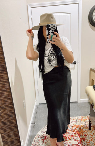 Black Silk Skirt